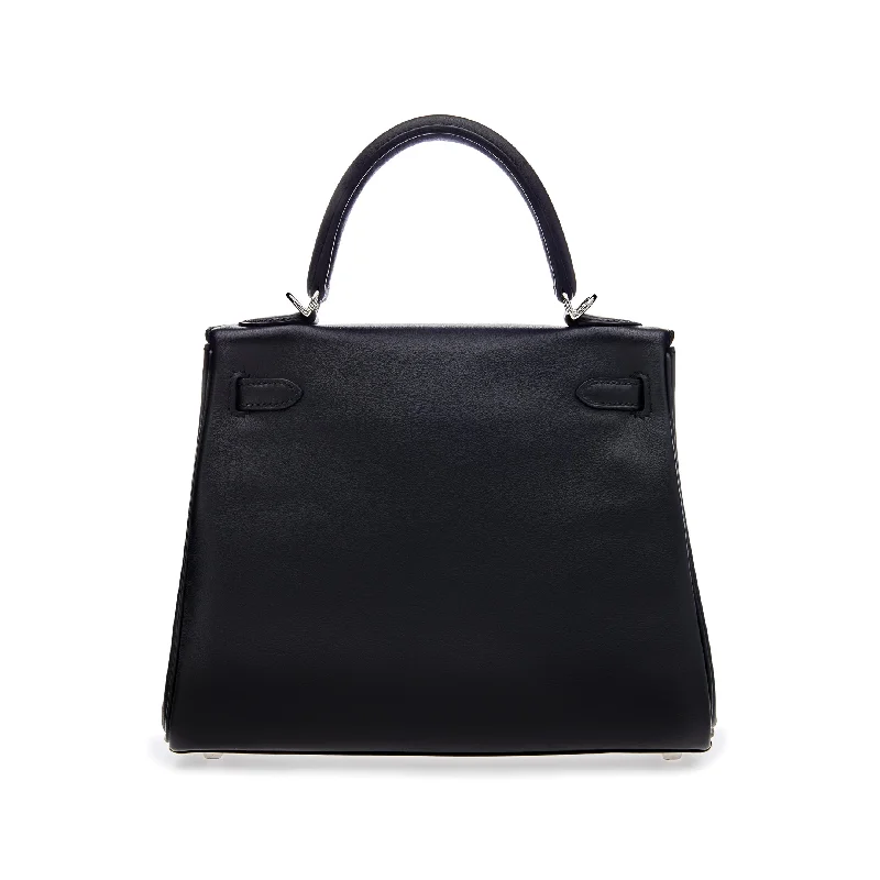 Hermes Kelly II Retourne 25 Veau Swift 89 Noir