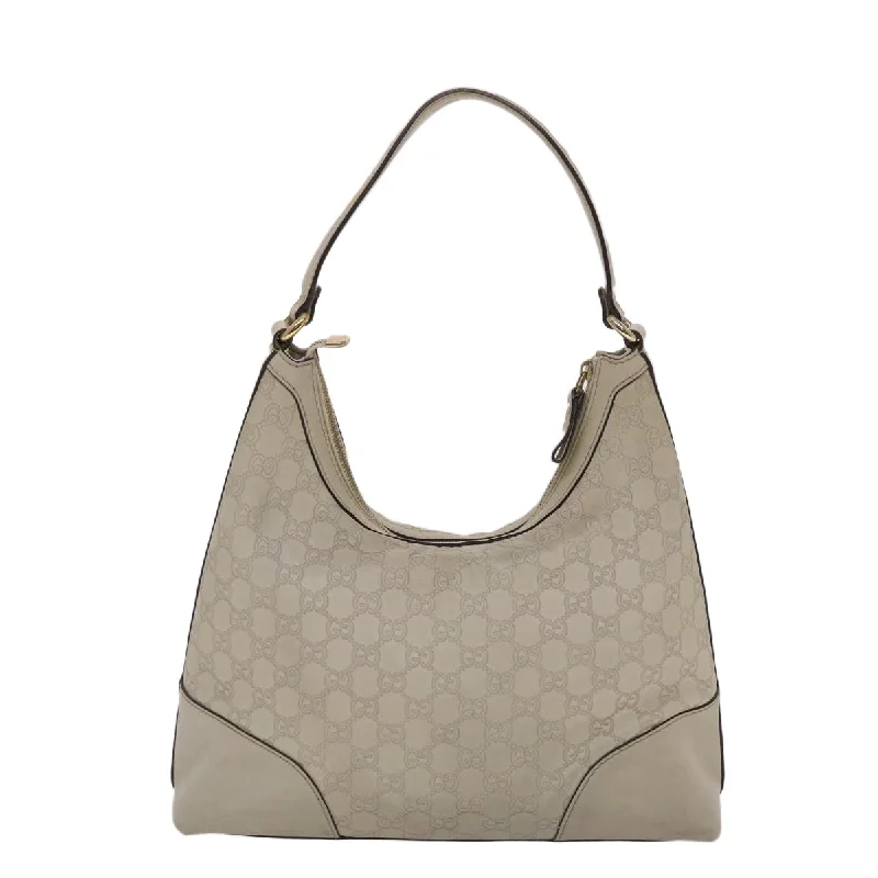 GUCCI  Shima Shoulder Bag Leather White 002404  49070