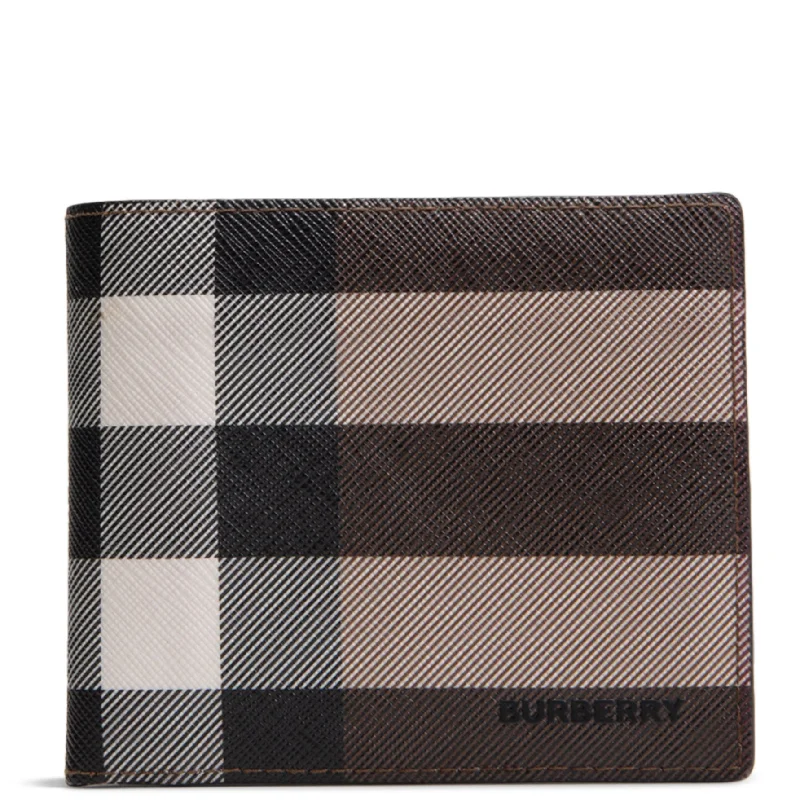 BURBERRY Check & Leather Bifold Wallet