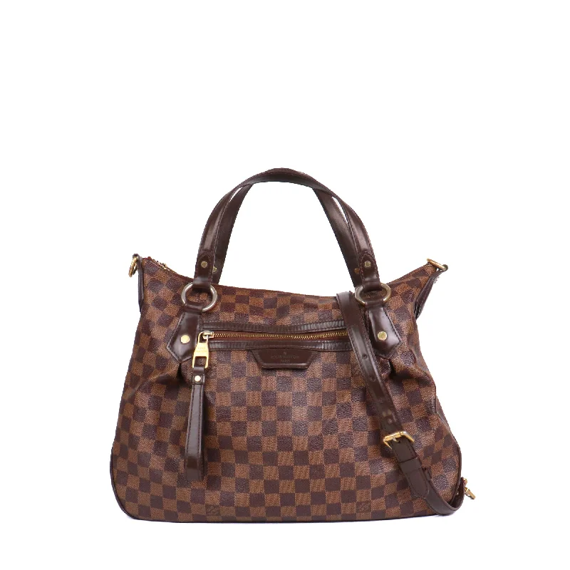 LOUIS VUITTON - Sac à épaule Evora MM Louis Vuitton en toile damier ébène