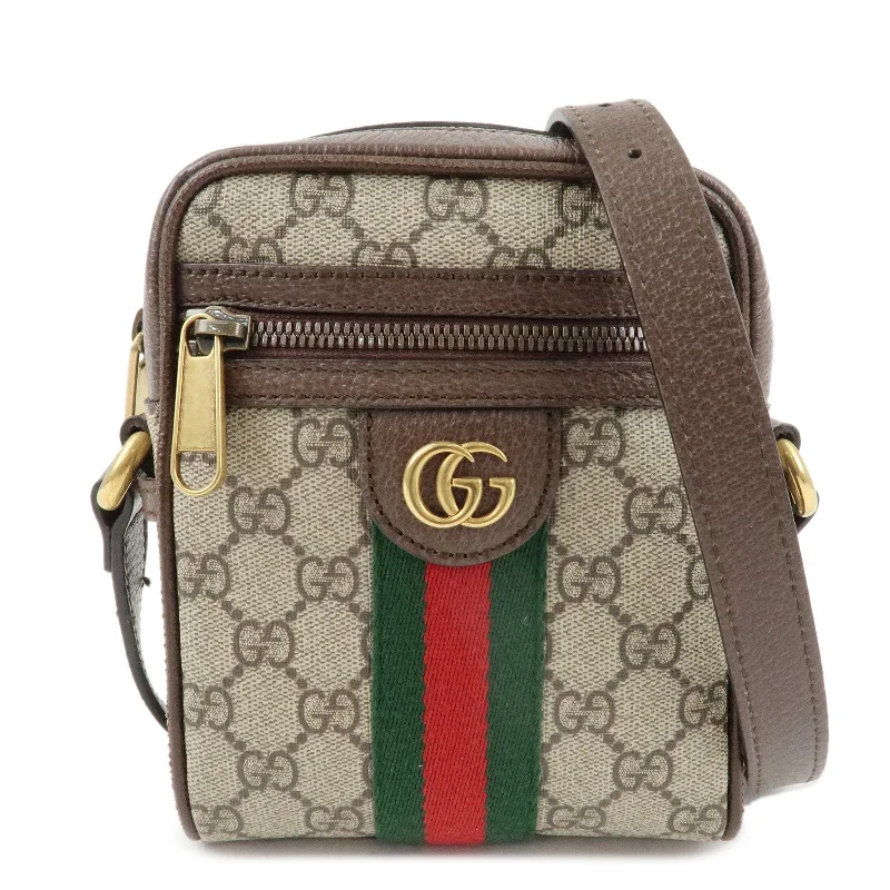 GUCCI Gucci Ophidia Sherry GG Supreme Leather Shoulder Bag 598127