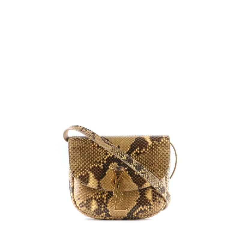 SAINT LAURENT - Sac à bandoulière Kaia en python et cuir