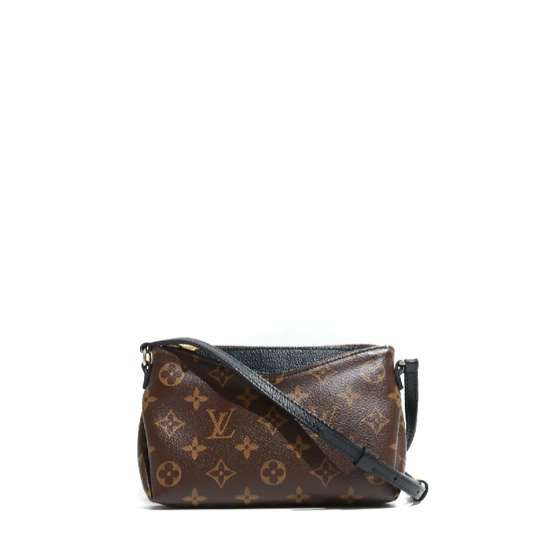 LOUIS VUITTON - Sac à bandoulière Pallas Monogram classique en cuir noir