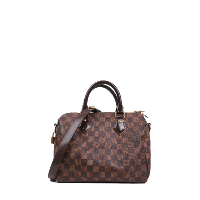 LOUIS VUITTON - Sac à bandoulière Speedy 25 Louis Vuitton en toile damier ébène