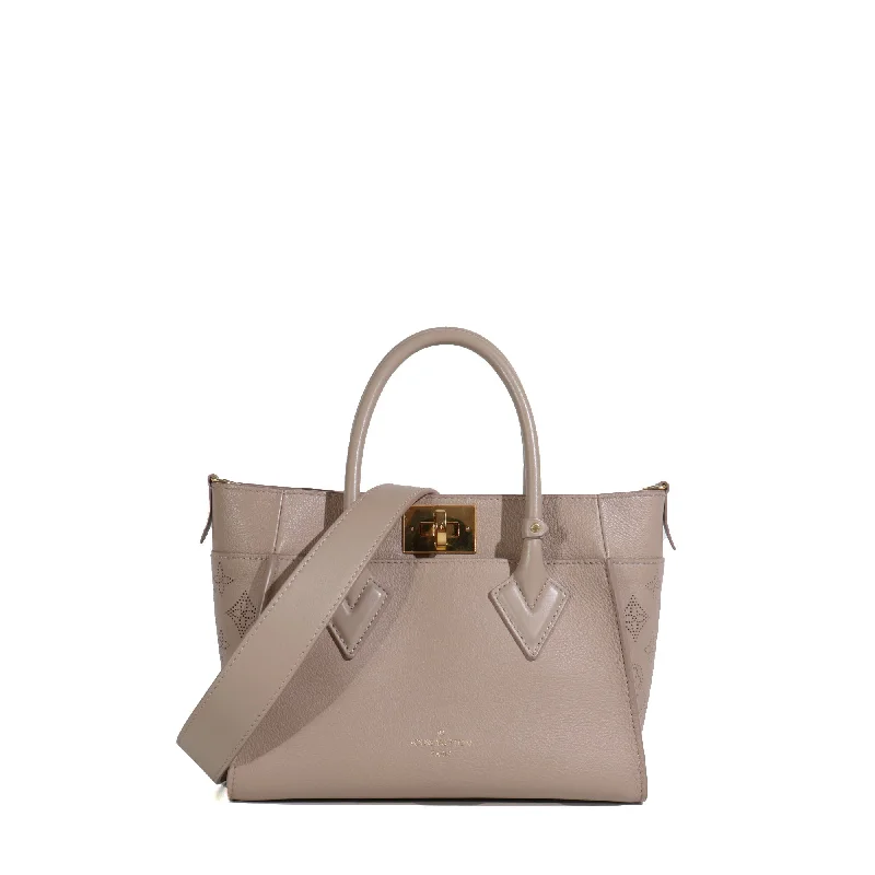 LOUIS VUITTON - Sac à bandoulière My Side PM en cuir grainé taupe