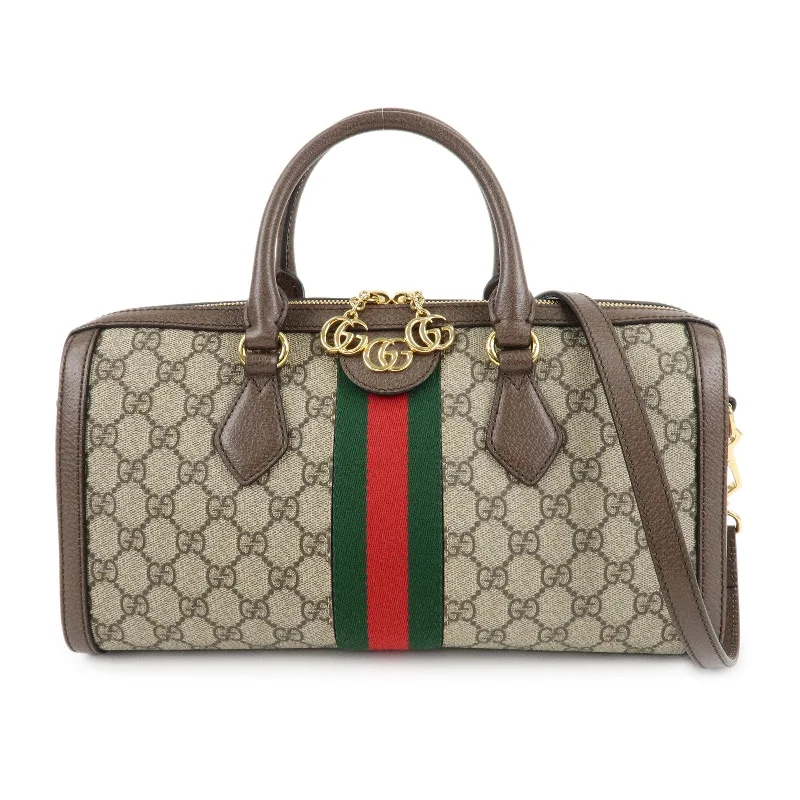 GUCCI Ophidia Sherry GG Supreme Leather 2Way Hand Bag 524532