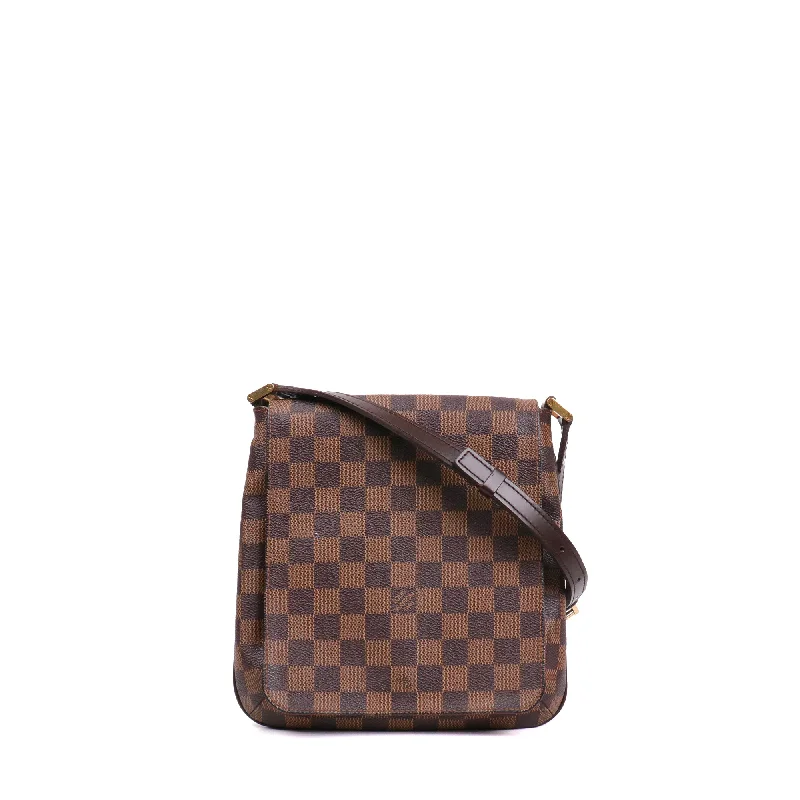 LOUIS VUITTON - Sac à bandoulière Musette Salsa PM Louis Vuitton en toile damier ébène