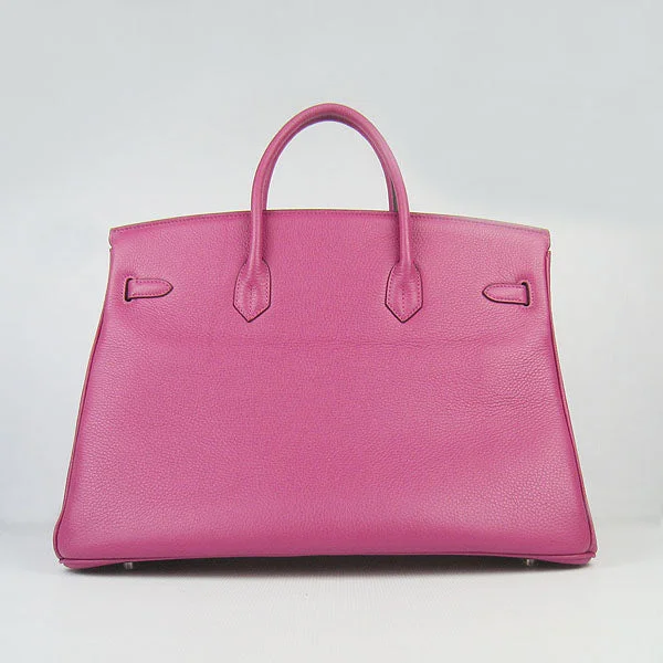 Hermes Birkin 35cm Togo Leather Handbags 6099 Peach Silver