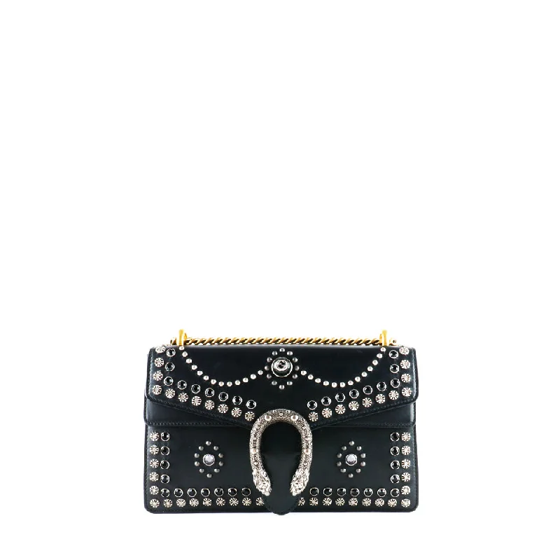 GUCCI - Sac à épaule Dionysus Stud en cuir noir