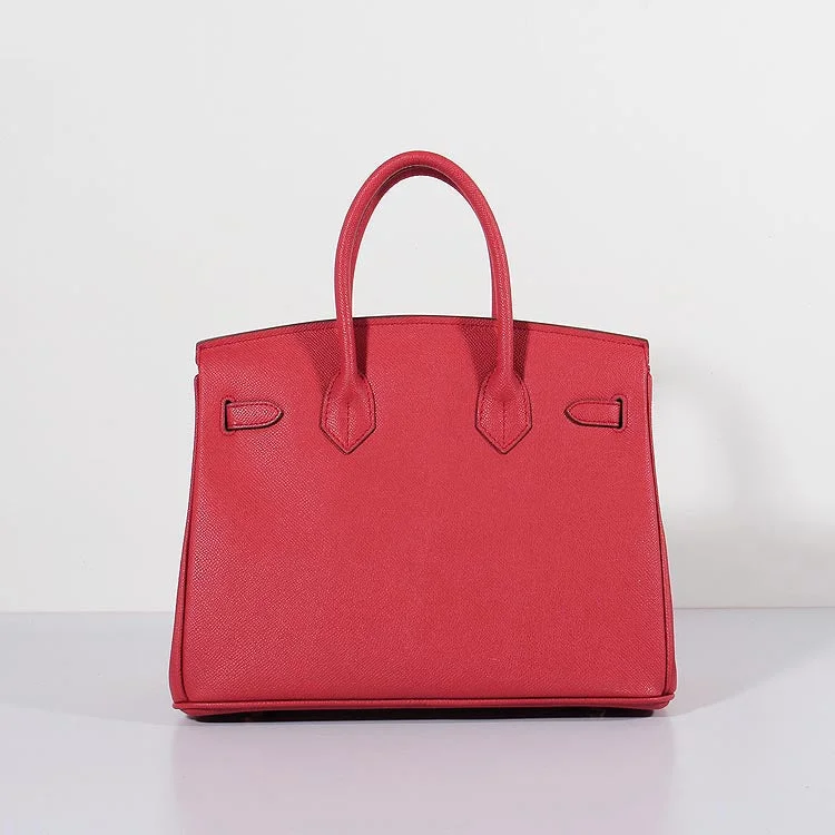 Hermes 30cm Birkin Bag Epsom Leather With Strap Red Gold