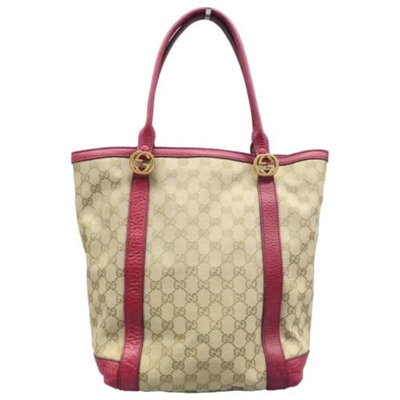 GUCCI GG Brown Cloth Tote