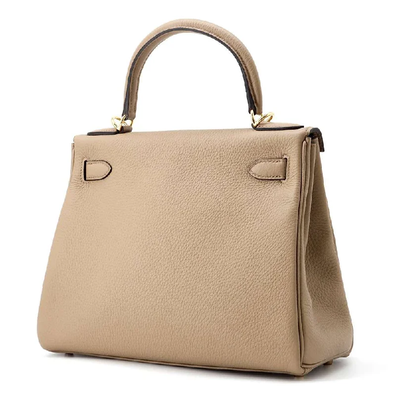 HERMES Kelly Retourne Beige Marfa Taurillon Clemence Size 28