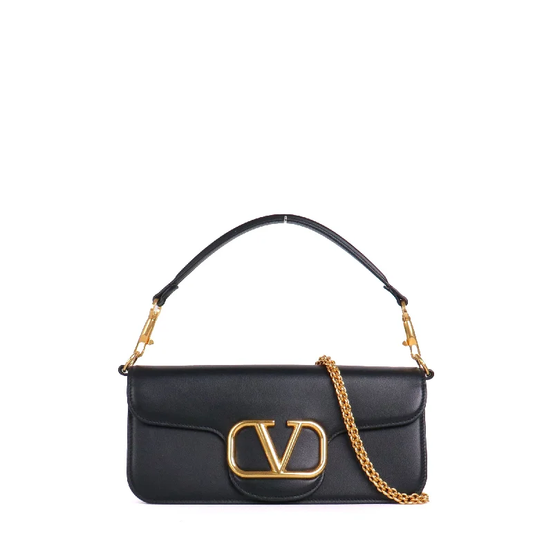 VALENTINO - Sac à bandoulière Locò Valentino en cuir noir