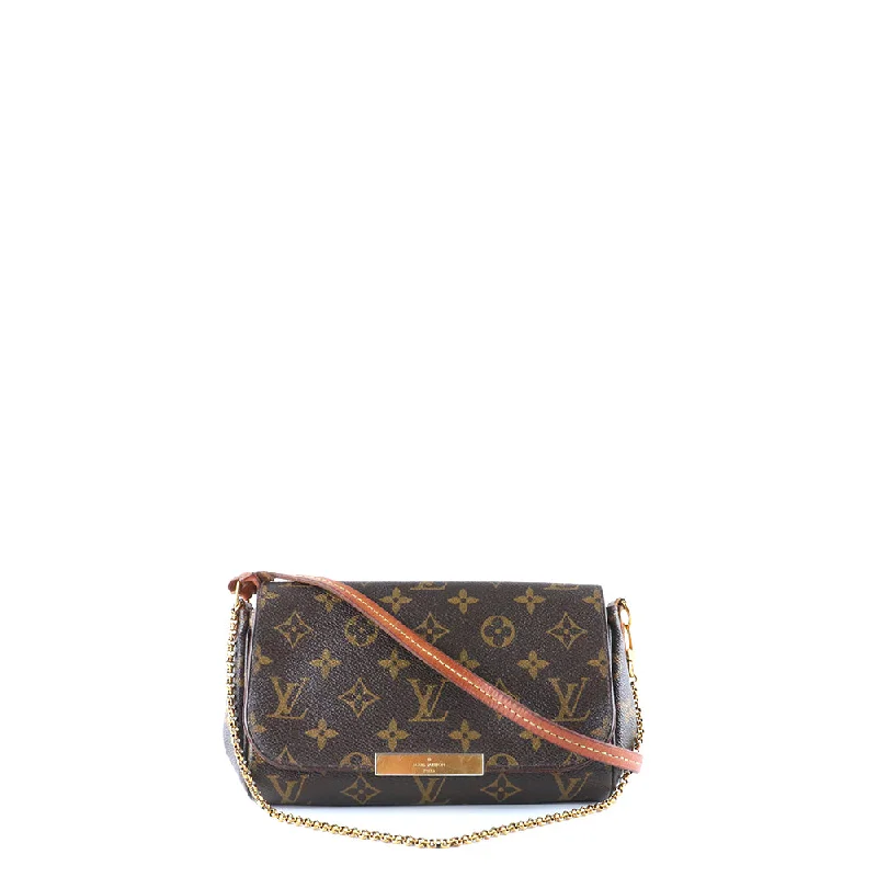 LOUIS VUITTON - Sac à bandoulière Favorite en toile monogrammée marron