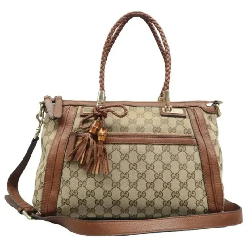 GUCCI Brown Cloth Shoulder Bag