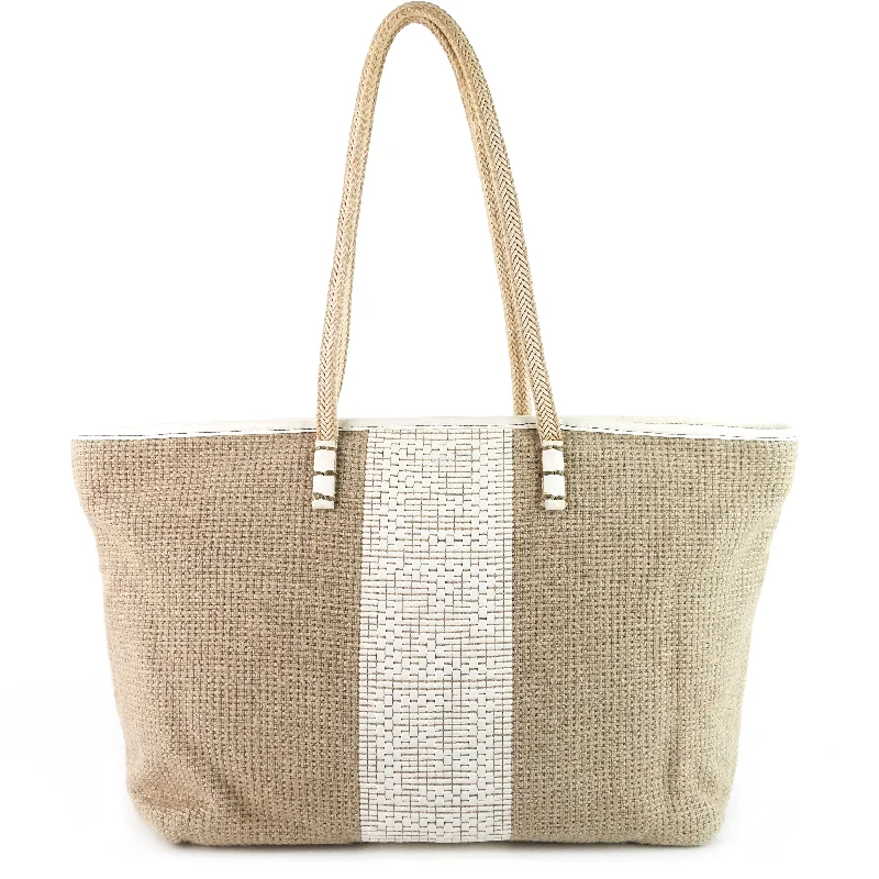 Striped Hemp Tote Bag