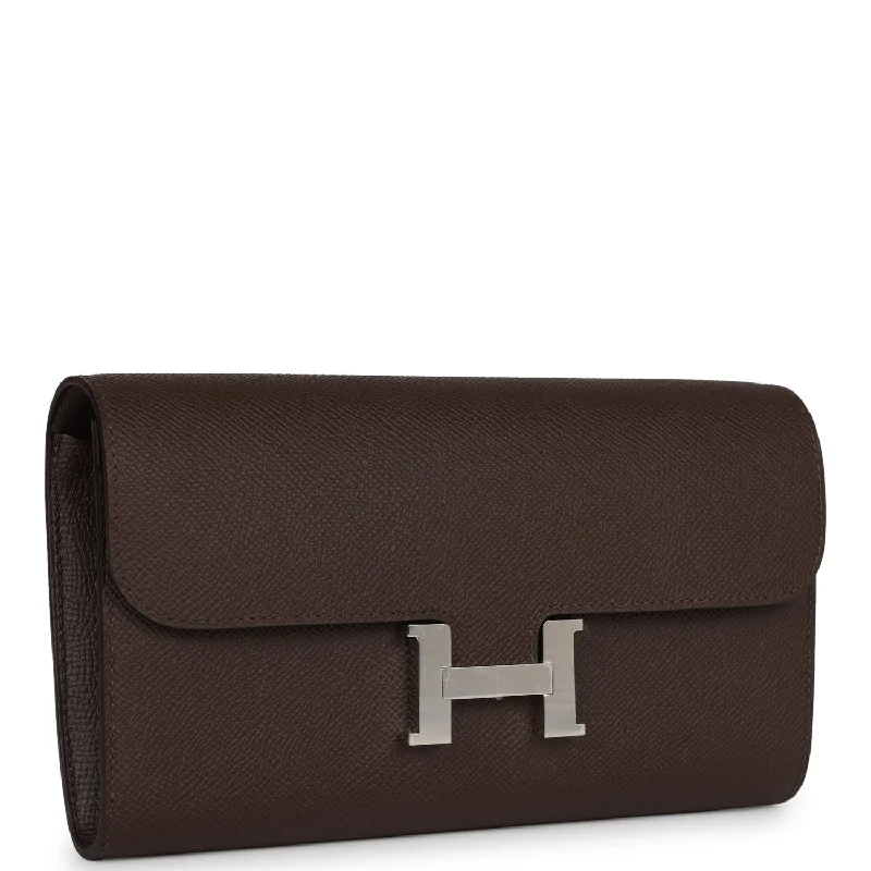 Hermes Constance Wallet To Go Chocolate Epsom Palladium Hardware