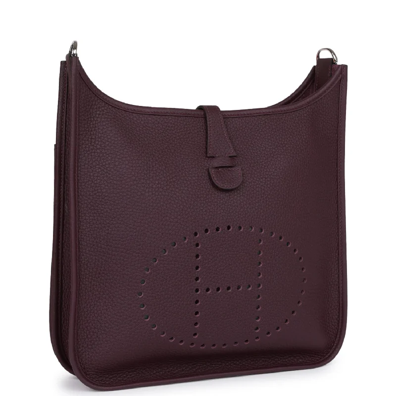 Hermes Evelyne III PM Cassis Clemence  Palladium Hardware