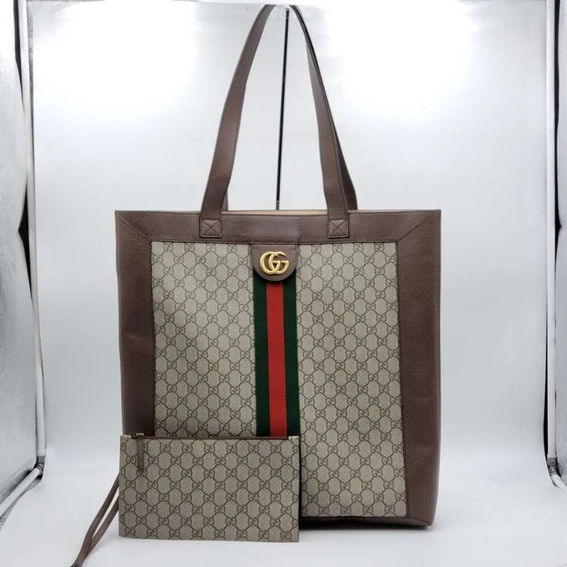 GUCCI Ophidia Brown w/Pouch Canvas Shoulder Bag