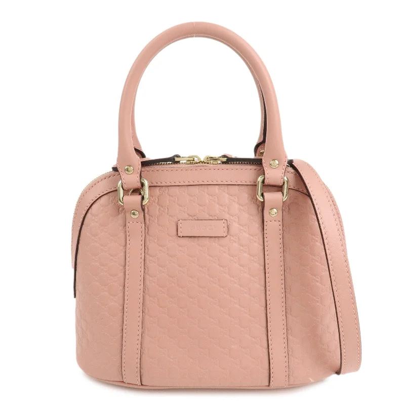 GUCCI Micro Guccissima Leather 2Way Shoulder Hand Bag Pink 449654