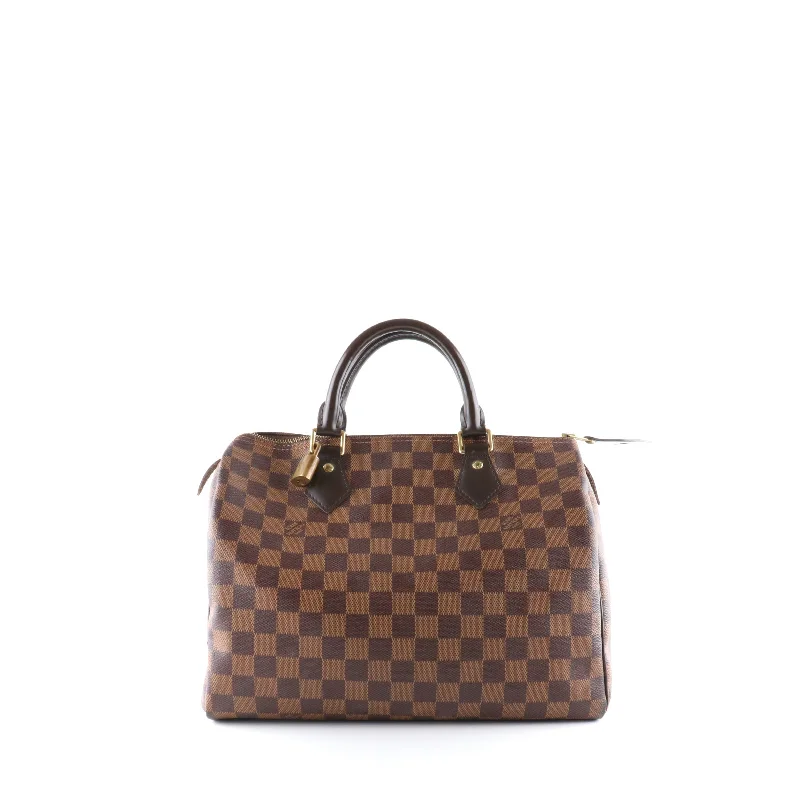 LOUIS VUITTON - Sac à main Speedy 30 en toile damier ébène