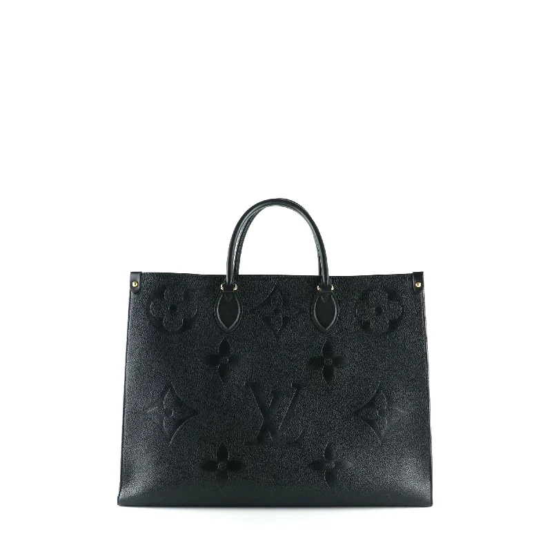 LOUIS VUITTON - Sac cabas OnTheGo GM en cuir grainé noir