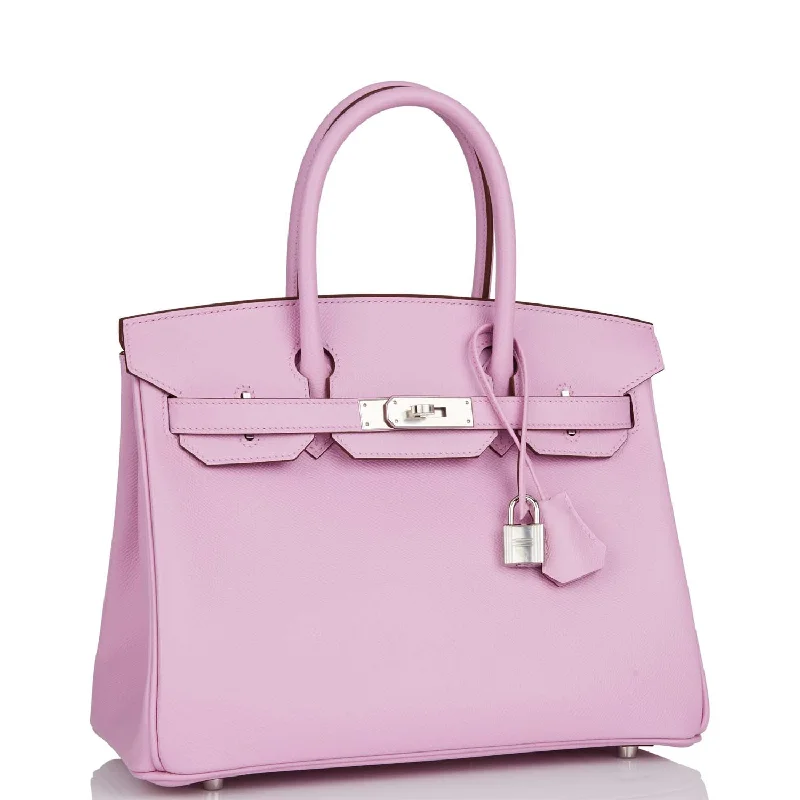 Hermes Birkin 30 Mauve Sylvestre Epsom Palladium Hardware